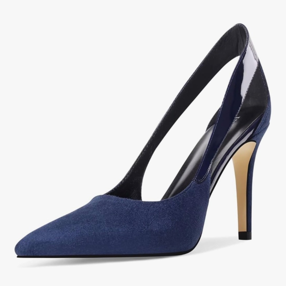 Chic Black/Suede Women's Heels